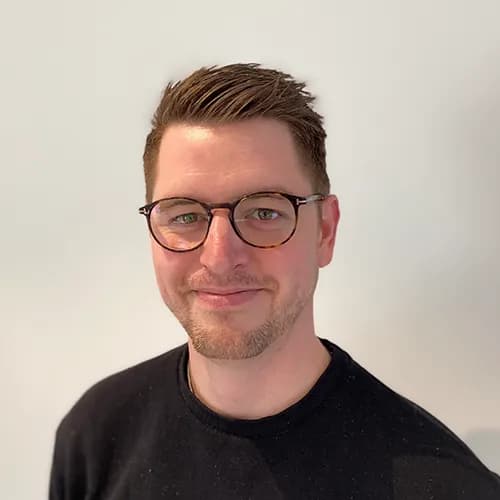 Linus F, projektledare och arbetsledare.