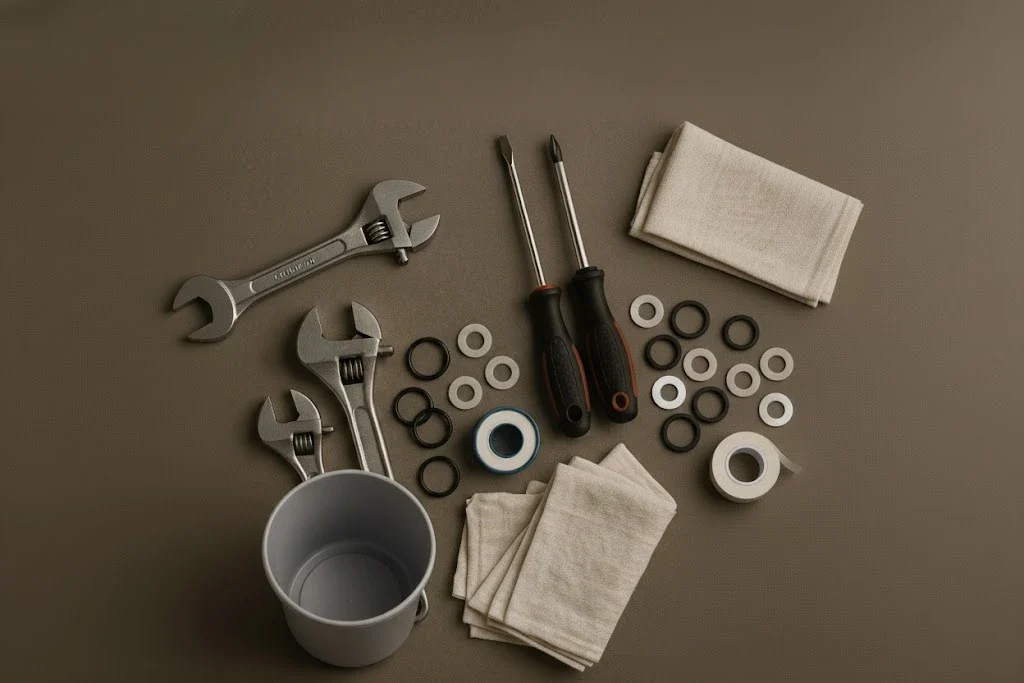 Verktyg för att fixa droppande kran